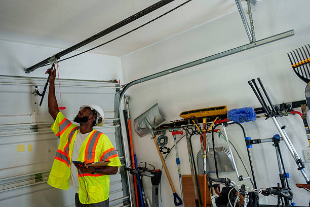 Professional Garage Door Spring Repair technician working in Sound Beach, NY